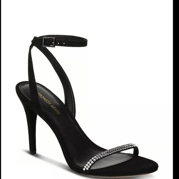 Veronica Beard Women's Maya Ankle Strap High Heel Sandals Black Size 9 - Picture 1 of 11